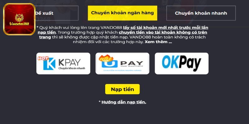 Chuyển khoản ngân hàng