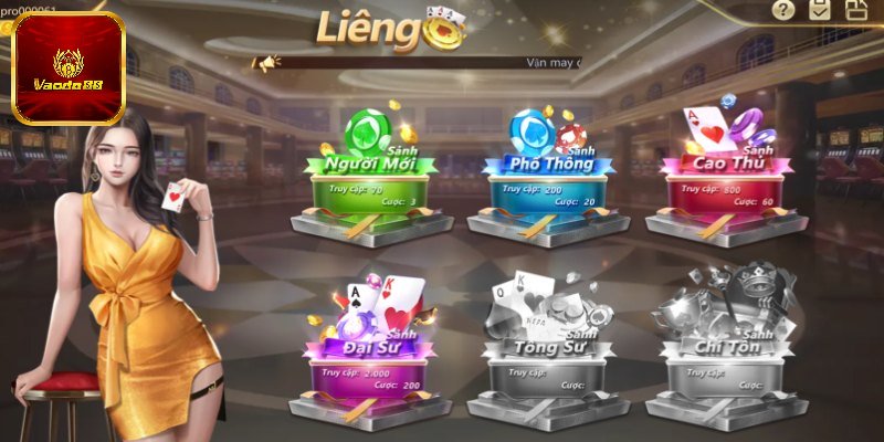 Giao diện sảnh game bài liêng
